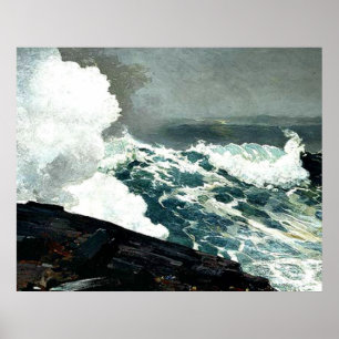 Poster Homer - Noreaster, peinture d'art,