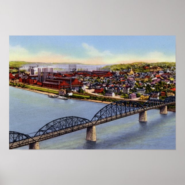 Poster Homestead Pennsylvania Steel Mills (Devant)