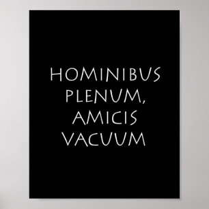 Poster Hominibus plenum amicis vide