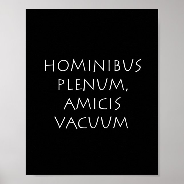 Poster Hominibus plenum amicis vide (Devant)