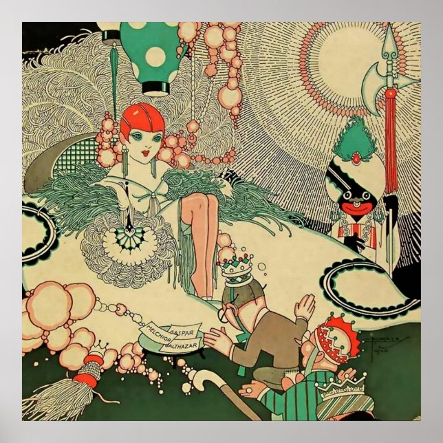 Poster "Hommage" 1927 Couverture du magazine par J Carlos (Devant)