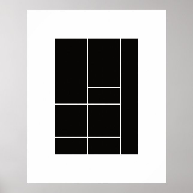 Poster Hommage à Mondrian 1.1 (Devant)