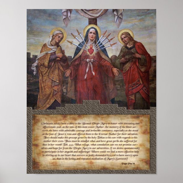 Poster Hommage à Notre Dame des Douleurs. (Devant)