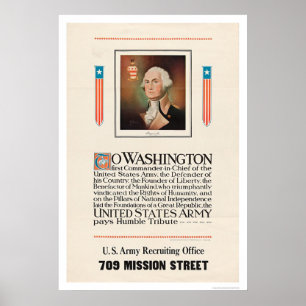 Poster Hommage d'armée vers Washington