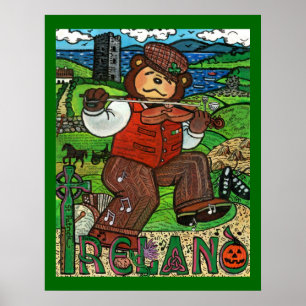 Poster Hommage de Zachary Bear's® vers l'Irlande