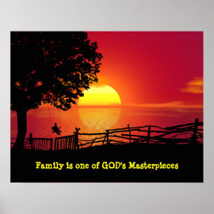 Poster Hommages à la famille - Amour de la famille Affich