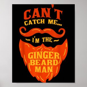 Poster Homme à barbe rousse - Citation drôle d'hommes bar