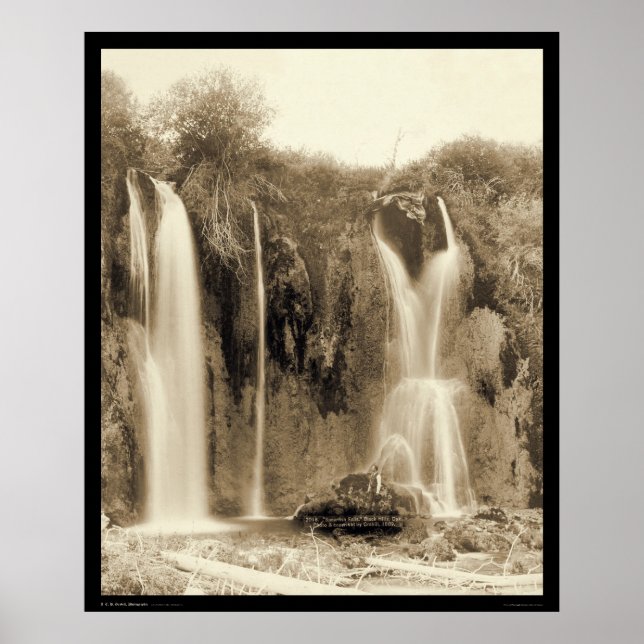 Poster Homme à Spearfish Falls Black Hills SD 1889 (Devant)