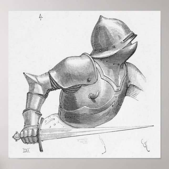 Poster Homme aux armes (Devant)
