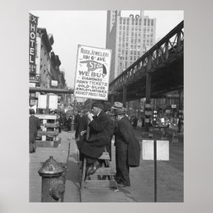 Poster Homme aux signes de la sixième avenue, 1937