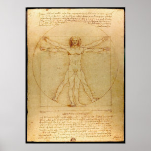 Poster Homme cosmique par Leonardo Da Vinci