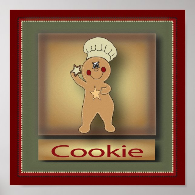 Poster Homme de pain d'épice de biscuit | Original (Devant)