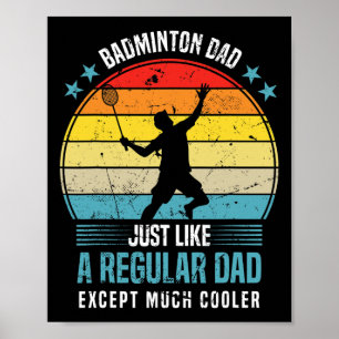 Poster Homme Dminton Papa Drôle Dminton Lover Dit