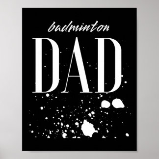 Poster Homme Dminton Papa Jeu Jour Le Plus Grand Fan Fier