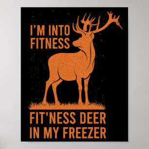 Poster Homme drôle Chasseur Vintage Je suis dans la forme