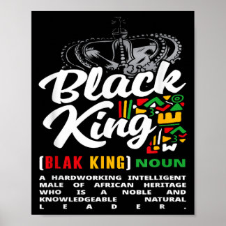 Poster Homme du roi noir Mois de l'histoire des Noirs 