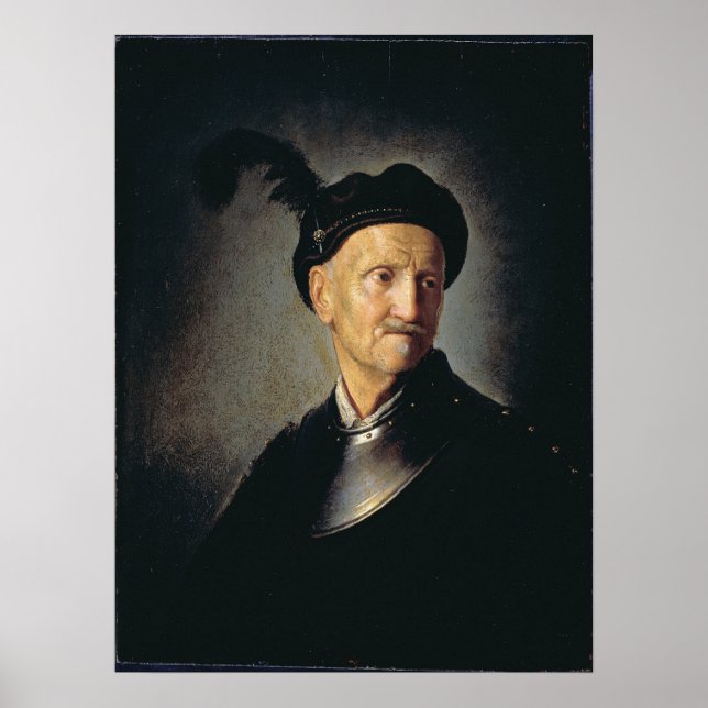 Poster Homme en Armor - Rembrandt - c1632 (Devant)