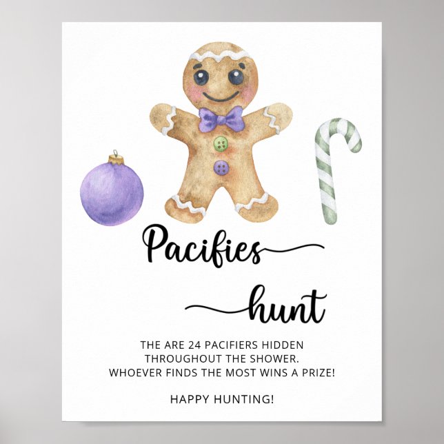 Poster Homme en pain d'épice - chasse à la suce jeu de ba (Devant)