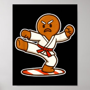 Poster Homme en pain d'épices artiste martial Noël Taekwo