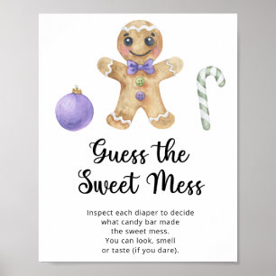 Poster Homme en pain d'épices - devine le doux désordre