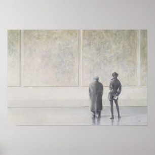 Poster Homme et femme dans une galerie d'art