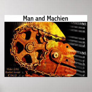 Poster Homme et Machien
