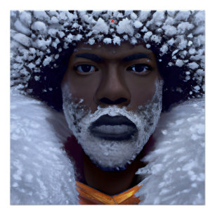 Poster Homme Freeze Black King Melanin Bruh Brother
