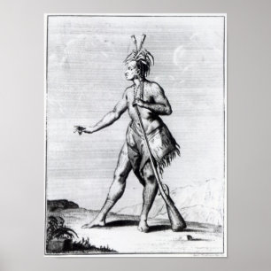 Poster Homme Iroquois, habitant du Canada