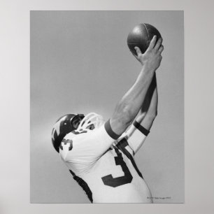 Poster Homme Jouant Au Football