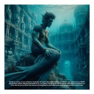 Poster Homme-poisson