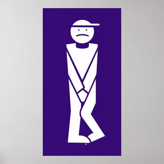 Poster Homme pour toilettes (Devant)
