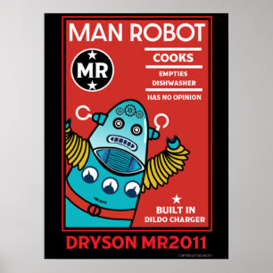 Poster Homme Robot L'homme parfait