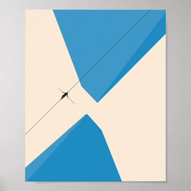 Poster Homme sur fil (Devant)