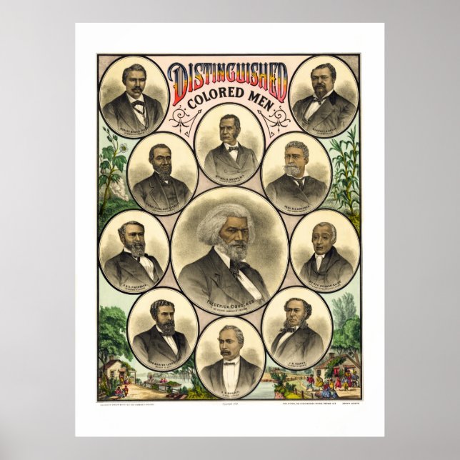 POSTER HOMMES AFRICAINS DISTINGUÉS 1883 (Devant)