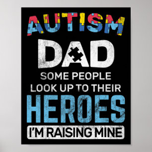 Poster Hommes Autisme Papa Sensibilisation sur l'autisme 