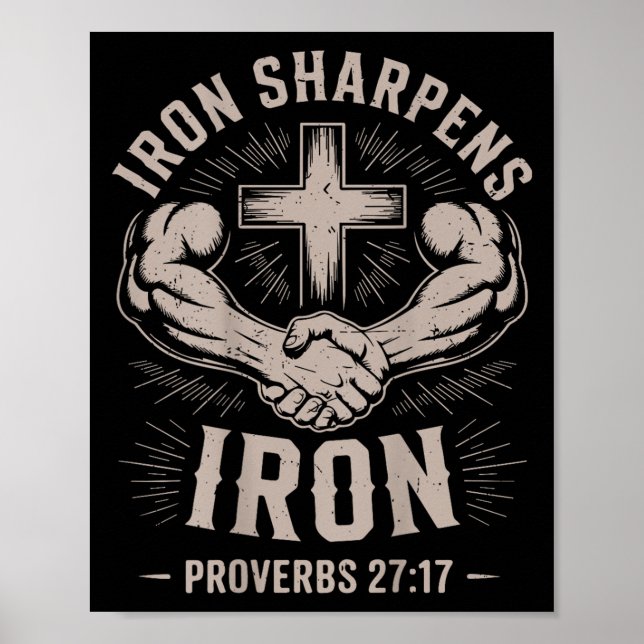 Poster Homme's Christian Workout Iron Sharpens Iron Prove (Devant)