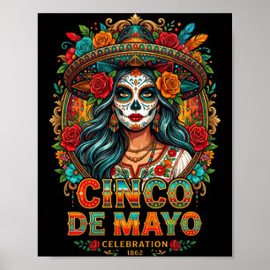 Poster Hommes Cinco De Mayo 1862 Fête Jour Hispanique De