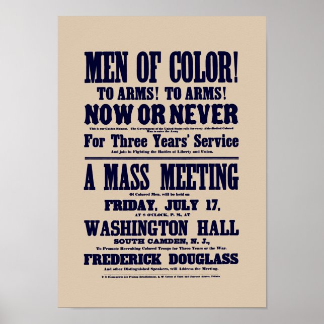 Poster Hommes De Couleur ! Aux Armes ! Maintenant ou jama (Devant)