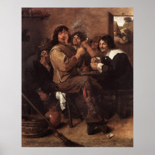 Poster Hommes de tabagisme d'Adriaen Brouwer
