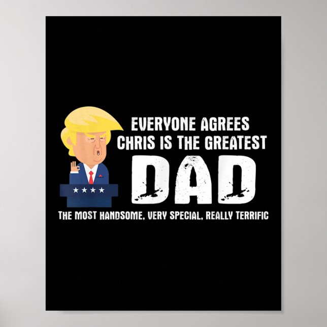 Poster Hommes Drôle Trump Dit La Plus Grande Citation Pap (Devant)