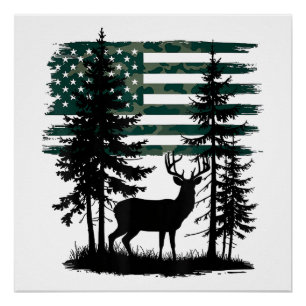 Poster Hommes Enfants Garçons Chasse Chemise Deer Hunters