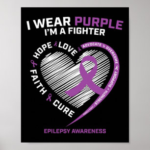 Poster Hommes Femmes Enfants Je Porte Du Violet Je Suis U
