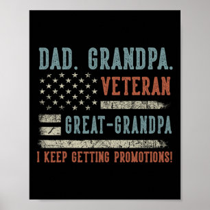 Poster Hommes Fête des pères Papa Grand-père Vétérinaire 
