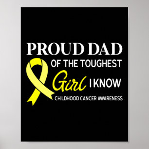 Poster Hommes Fier papa de la fille Sensibilisation au ca