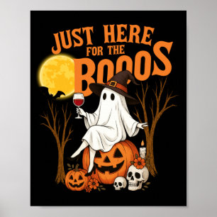 Poster Hommes ici pour les boos Halloween drôle femmes fa
