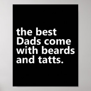 Poster Hommes Papa Barbe Et Tatouages Hommes Tatouages _