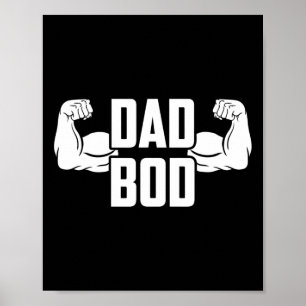 Poster Hommes Papa Bod Muscle Strong Man Daddy Founny Pèr