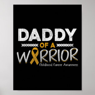 Poster Hommes Papa D'Un Guerrier Sensibilisation Au Cance