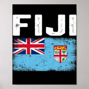 Poster Hommes Patriotiques Femmes Enfants Fidji Drapeau D