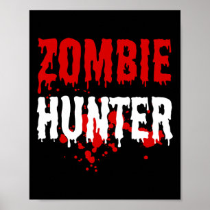 Poster Hommes Zombie Hunter Effrayant Halloween